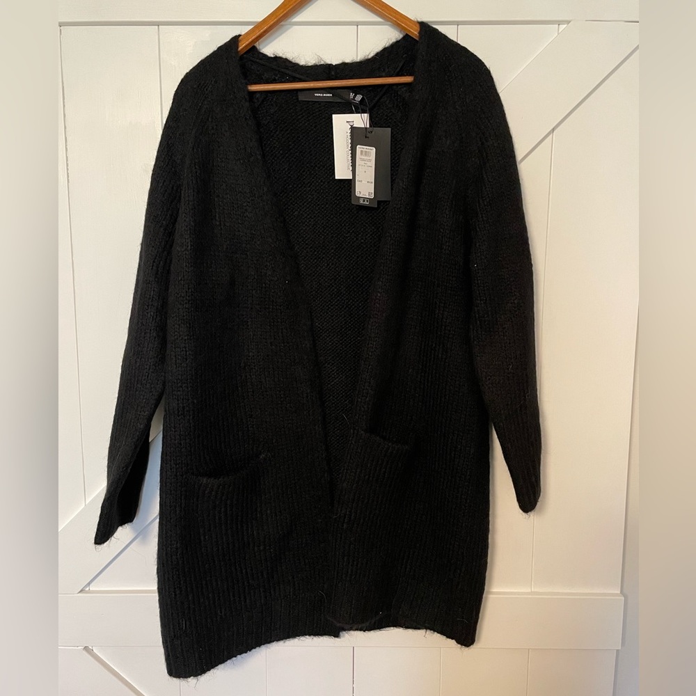 Vero Moda Black Wool Blend Cardigan Brand New With Tags Size Small
